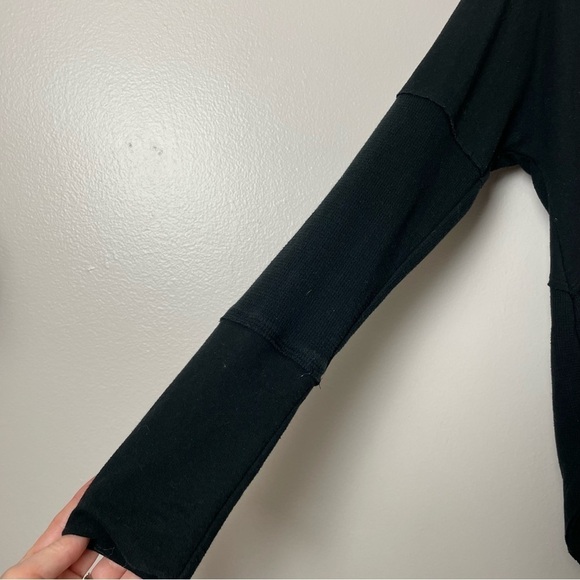 Lucky Brand Boho Thermal Shirt | Size Large | Black - Picture 2 of 9